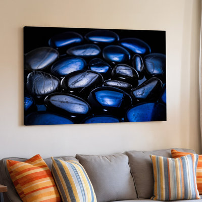 Canvas A Close Up Abstract Composition Of Smooth Rounded Minerals And Wall Art Stones In Various Shapes And Sizes Predominantly In Canvas Wall Art