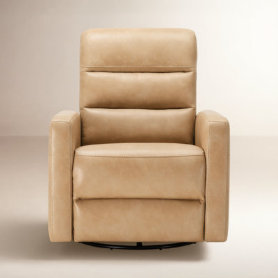 Mila 33" Genuine Leather Swivel Recliner