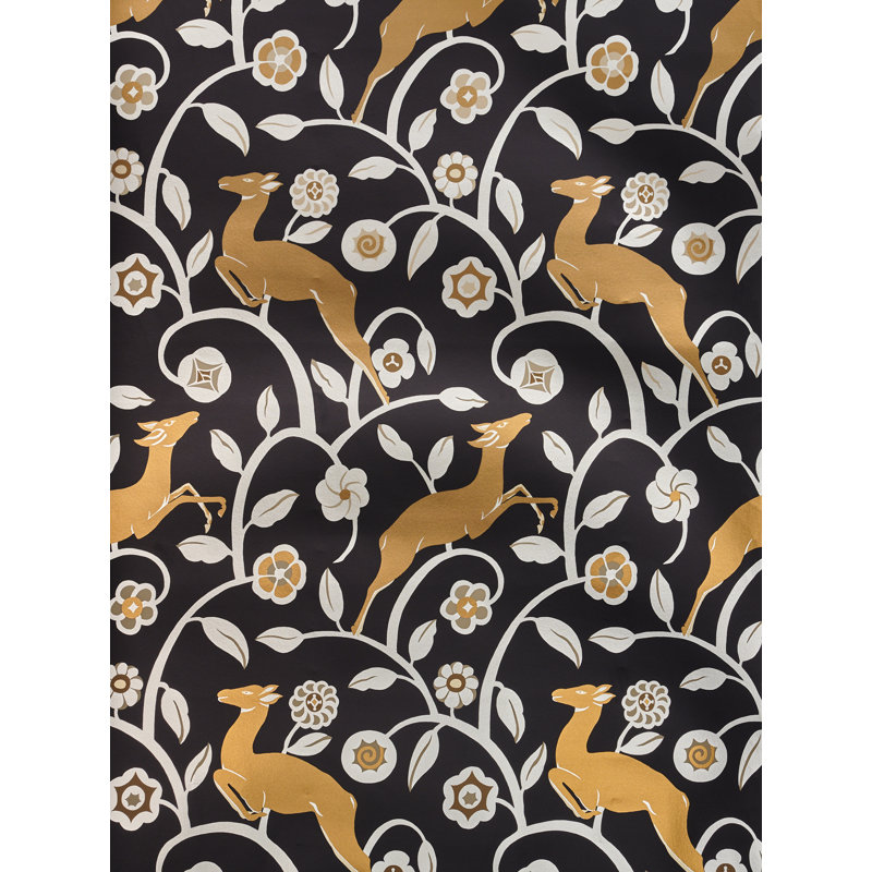 Papier peint vinyle Les Gazelles Au Bois, Noir