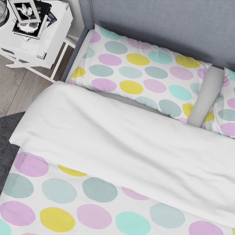 Ensemble de housse de couette en microfibre jaune / bleu 2 pièces, Housse de couette pour très grand lit et 2 très