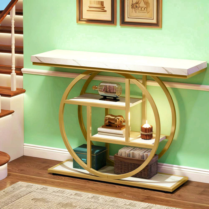 Table console 41,3 po, Brun, Brun