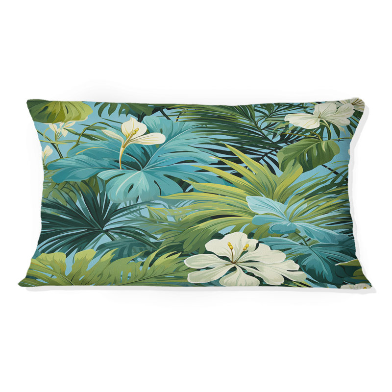 Coussin Azur et vert Tropical