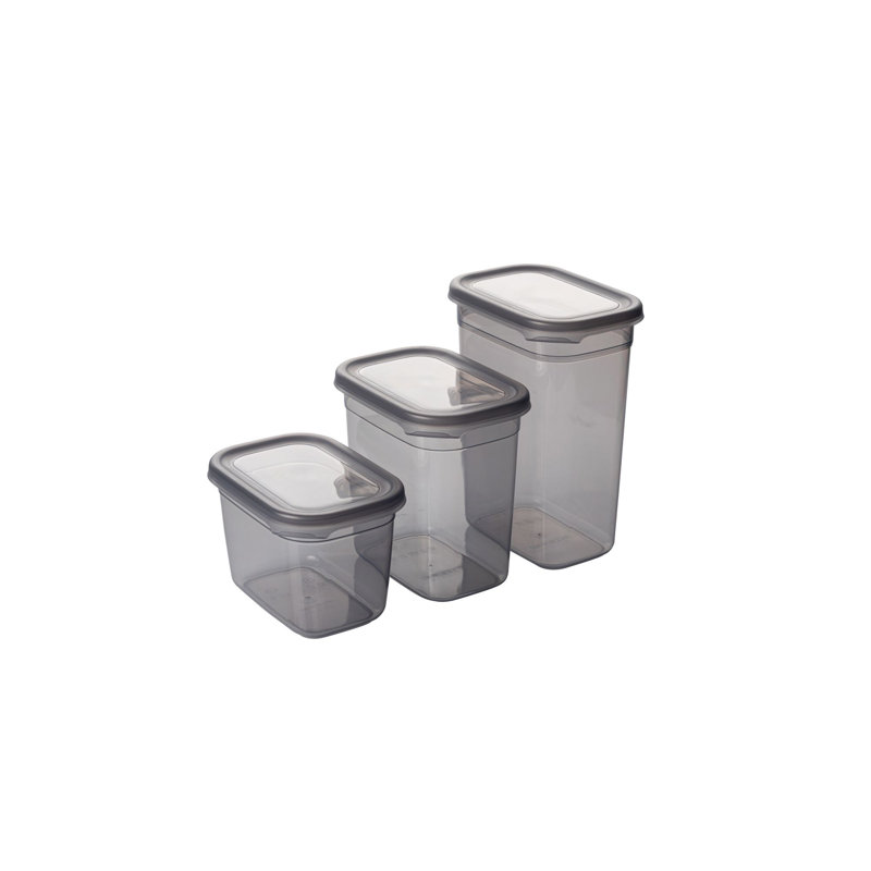 Ensemble de 15 boîtes de rangement, couleur anthracite, 100% plastique durable | Différentes tailles: 5,5 x 3,9 x 3,9 po (800 ml), 5,5 x 5,5 x 3,9 po (1150 ml), 4,1 x 4,1 x 3,5 po (1500 ml) | Lavable au lave-vaisselle et sans BPA, idéal pour organiser la maison et le bureau