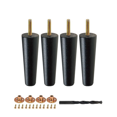 Base Espresso Furniture Leg, Pack of 4