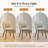 Modern Channel Tufted Upholstered Dining Chairs with Solid Wood Legs-2012503793
