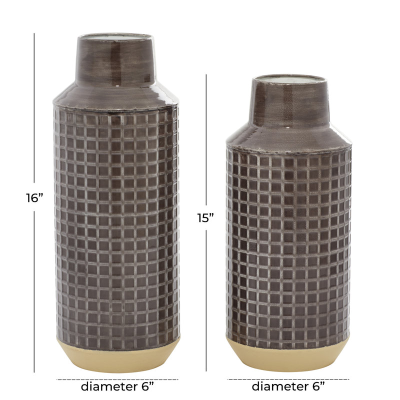 Ensemble de 2 vases de table Dulcemaria, Brun