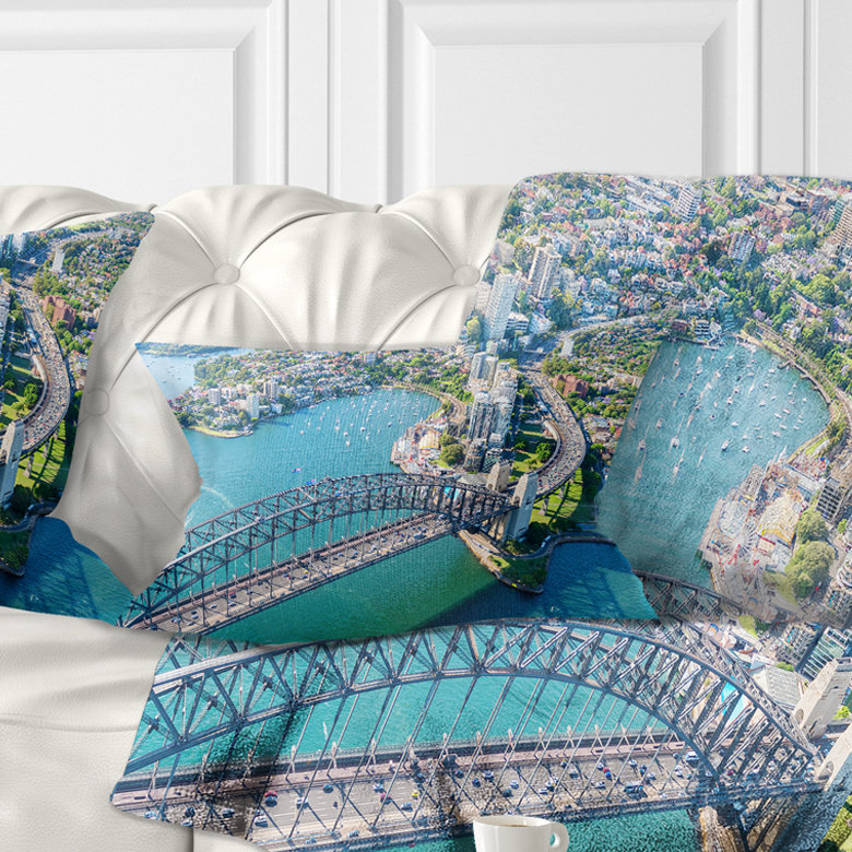 Coussin lombaire d’une vue aérienne cityscape sydney