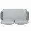 Causeuse et table en acier Mariano, gris-1260514467