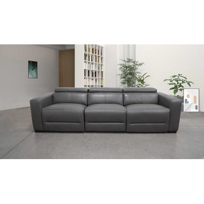 Lousha 106'' Upholstered Power Reclining Sofa