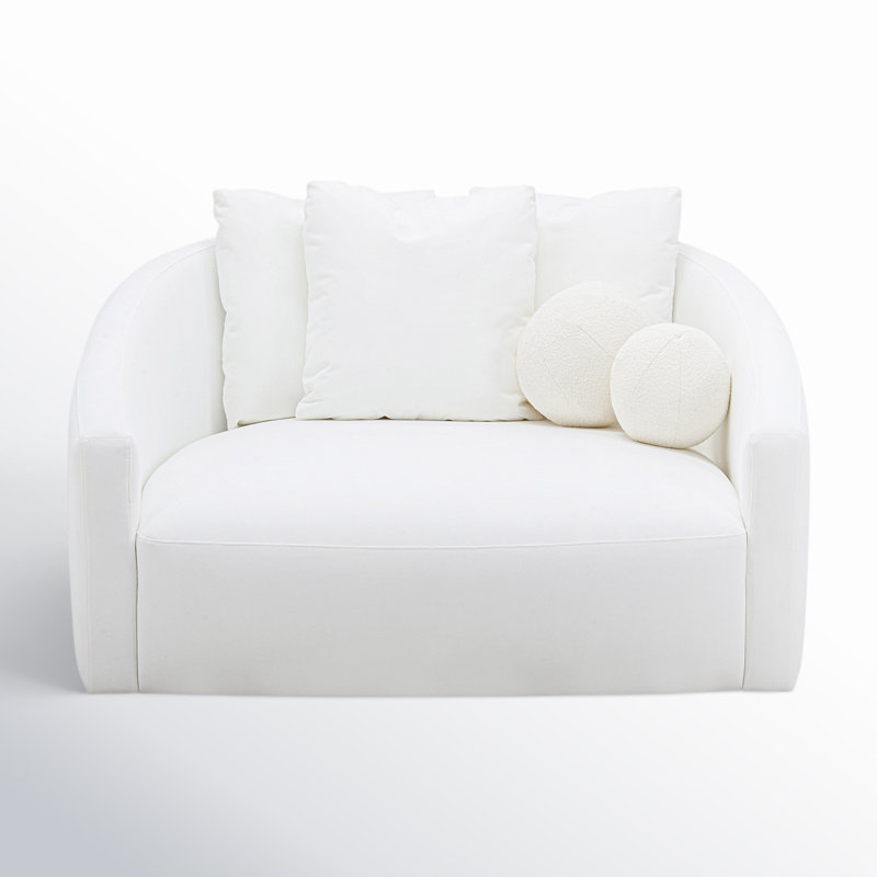Clausell Hanim Cream Linen Daybed