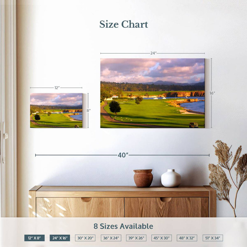 Parcours de golf Sirci Pebble Beach, H 16 po x l 24 po
