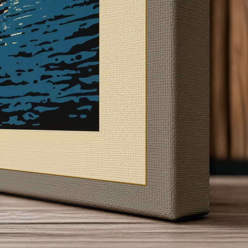 Sailboat Under Flight Coastal - Wrapped Canvas, 18x12 - 45.7 x 30.5 cm, Taupe Border