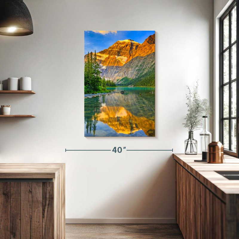 Alvord Mount Edith Cavell Alpenglow, H 39 po x l 26 po