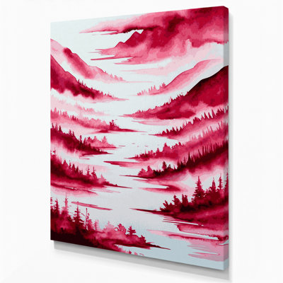 «Watercolor Landscape 89», art mural sur toile blanche