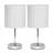 Amandev Simple Designs Mini Basic Table Lamp with Drum Fabric Shade-16393460