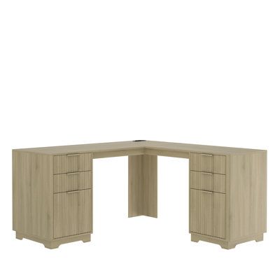 L Shaped Desk,Computer Desk with Drawers,Bookshelf,Modern Corner Desk,Home Office Desk,L-Shaped Study Table Writing Desk,Corner Gaming Computer Desk with Storage