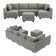 Nikitas U shaped Modular Sectional Sofa with Reversible Chaise