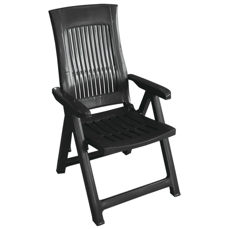 Plastic Patio Folding Chair Folding Chair Set, Anthracite