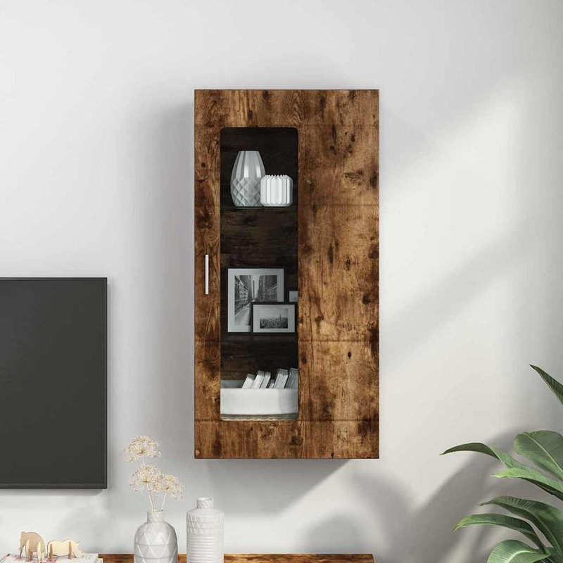 Rectangle Accent Cabinet, Smoked Oak