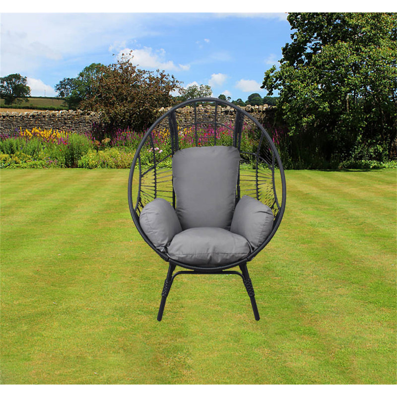 Fauteuil à œufs pour 1 personne Maccoy, Gris