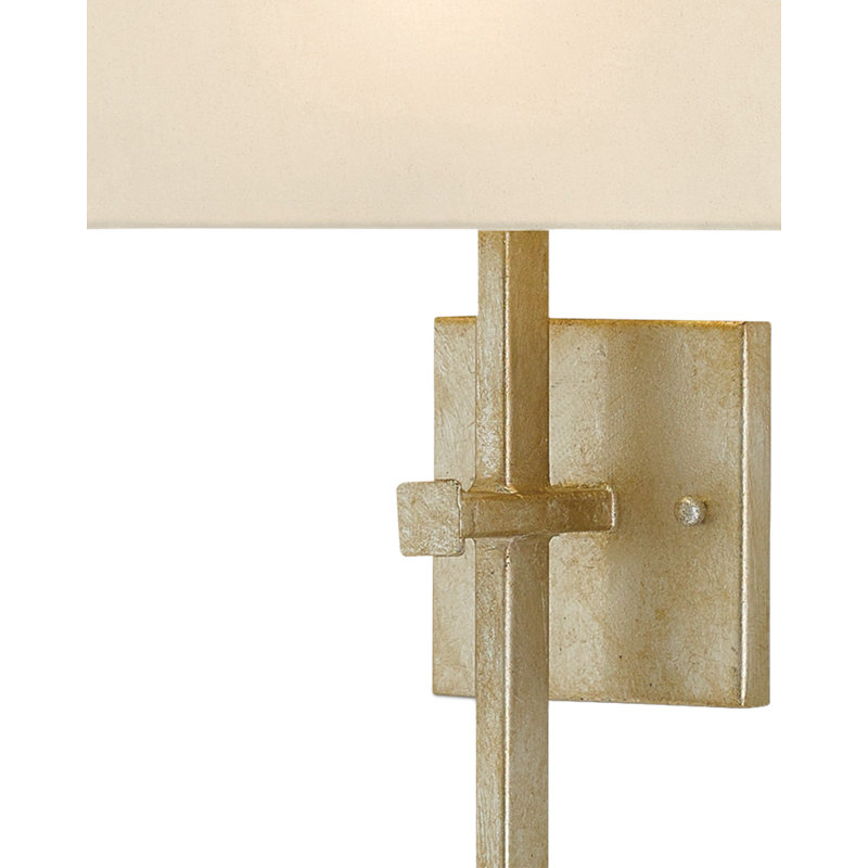 Candle Wall Light, Silver Leaf