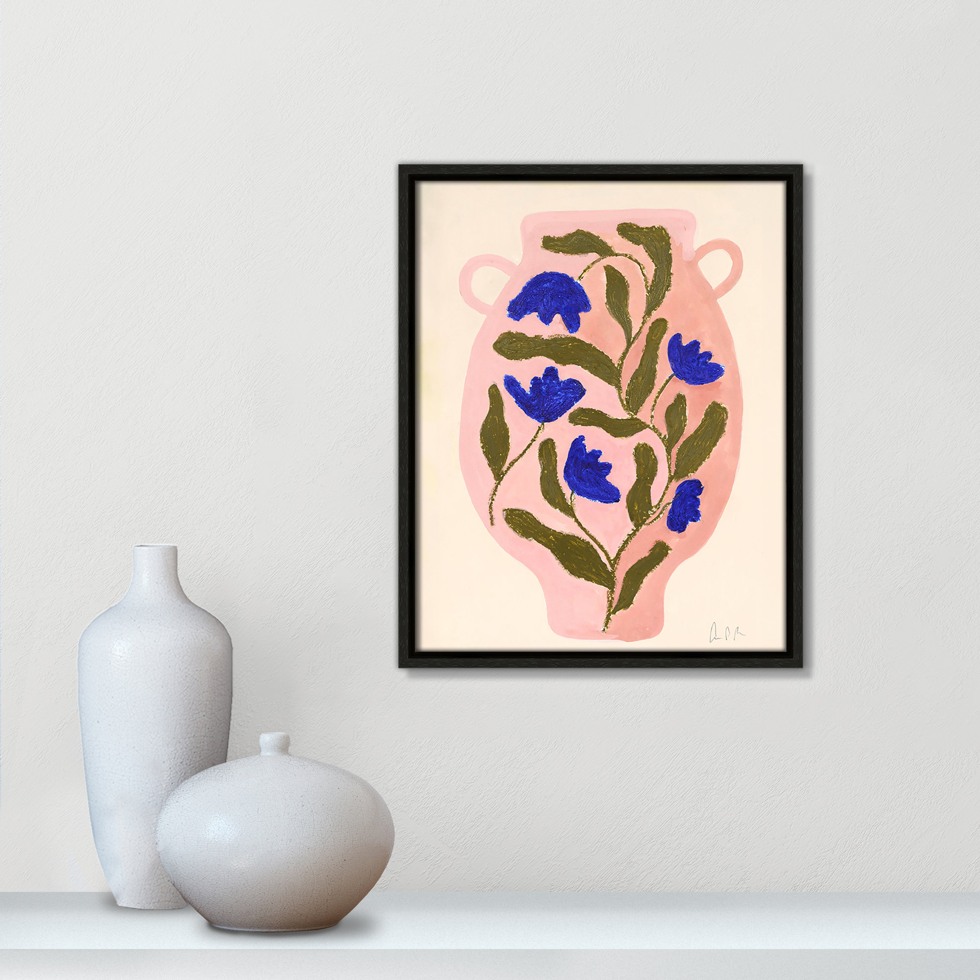 Vase No. 01 Print by Camilla Bergqvist, 15.5" H x 12.5" W, Espresso