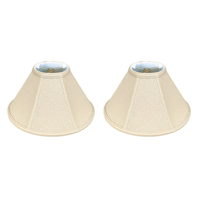 Abat-jour cloche en lin (araignée), Lin beige, H 9,5 po x l 14 po x P 5 po