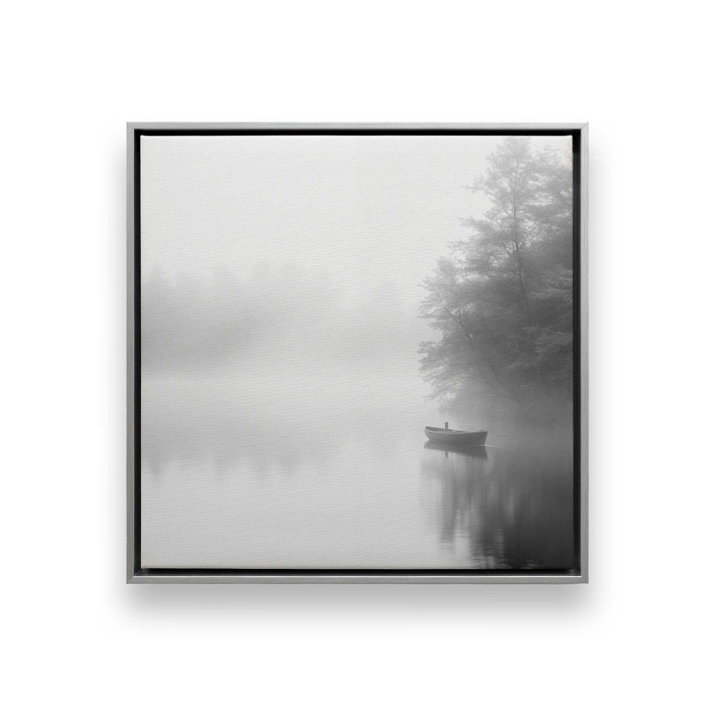 TITLE, reproduction sur toile, H 12,75 po x l 12,75 po x P 1,75 po, Cadre flottant en chrome poli, 1