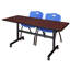 Table gigogne d'appoint Nevjana, 2 chaises empilables-32962089-32962092-32962096