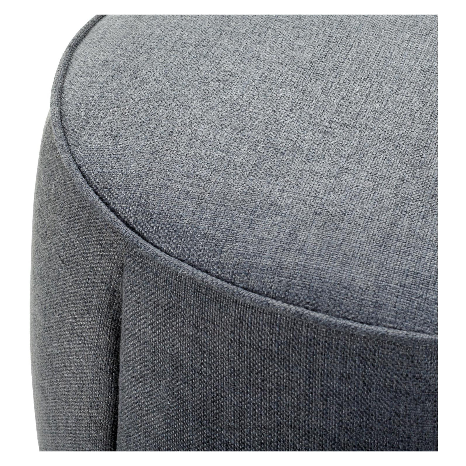 Alexandria 24" Round Ottoman, Gray polyester