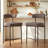 Grey Modern Bar Stools Set of 2, 24 Inch Counter Stools with Curved Backrest, Counter Height Bar Stools for Kitchen Island-1366434810-1366434815