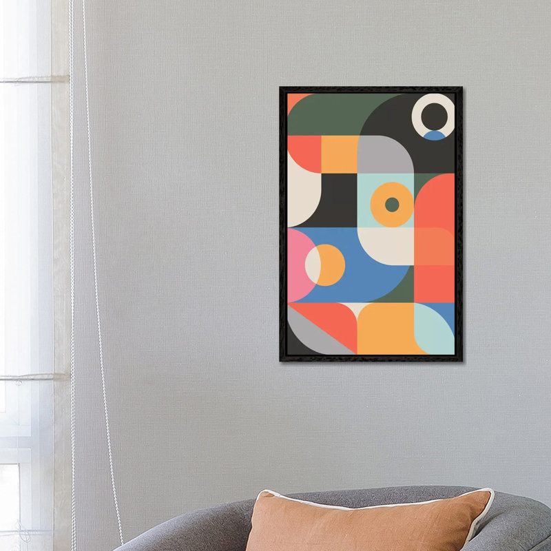 Graphic XII by Susana Paz - Print on Canvas, Black Floater Framed, 66.04cm H x 45.72cm W x 3.81cm D