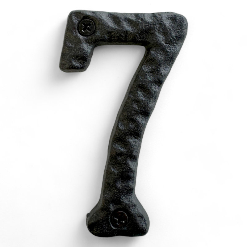 Numéro de maison à fixation en surface en métal 4 po H, 7