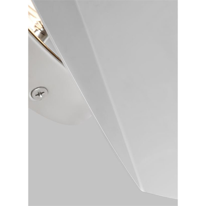 Dottie 1 - Light LED Armed Sconce, Matte White, Matte White
