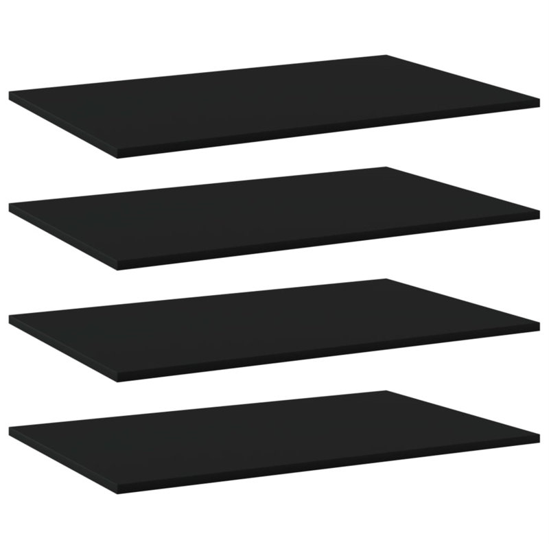 Tablettes flottantes étagères murales, Noir, H 0,6 po x l 31,5 po x P 19,7 po