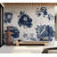 Adhésif mural floral pelez et collez - Jardin des souvenirs - bleu-116176480