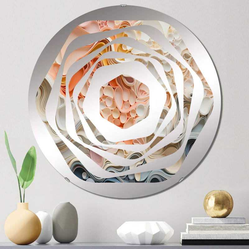 Wootten - Miroir décoratif Amorphe, 23,6 po x 23,6 po