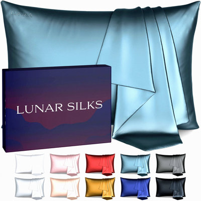 SilkLux 6A Mulberry Silk Pillowcase - 100% Pure 22 Momme - Hair & Acne Free - Gift Boxed - Queen Size - Luxurious Beauty Sleep