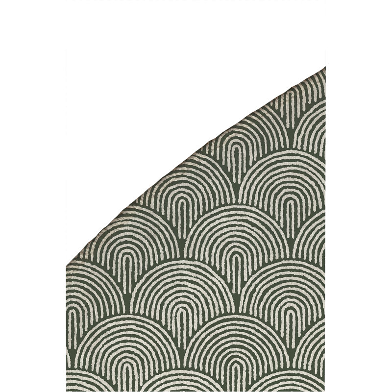 Rolling Humps Non-Slip Outdoor Rug, Round 5'