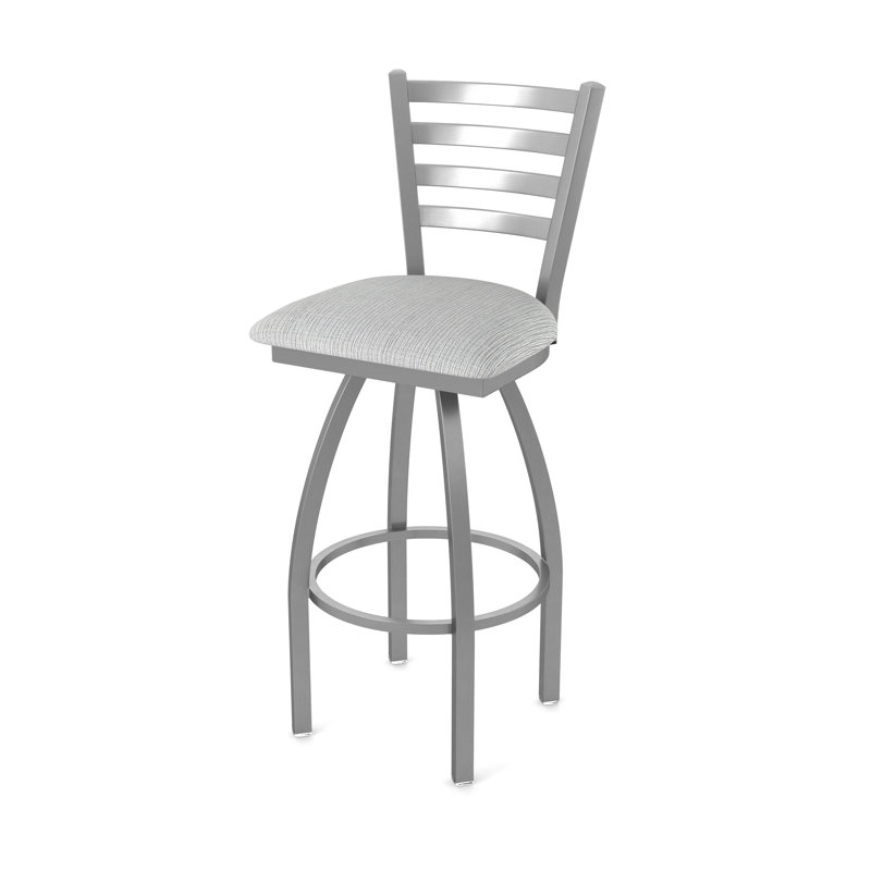 Tabouret pivotant Jackie, Inoxydable, Tabouret de bar (siège d'une hauteur de 30 po), Tissu - alpin graphique