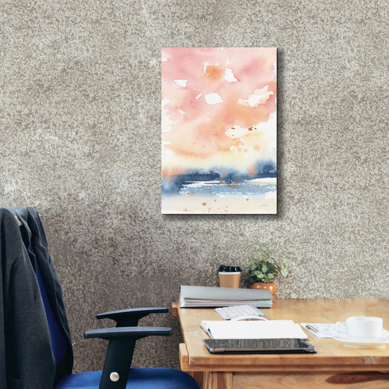 «Sunrise Seascape II» par Katrina Pete, estampe numérique sur toile, H 26 po x l 18 po x P 0,75 po