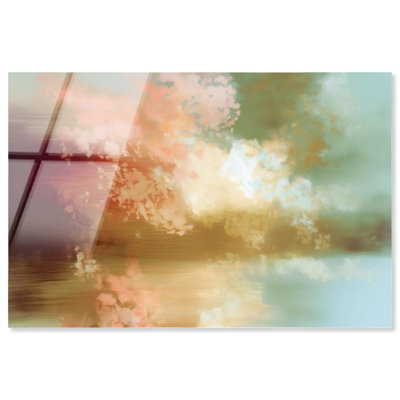 «Crimson Haze II», reproduction d'art acrylique sur toile par Art Remedy, prête à être suspendue, 15 x 10