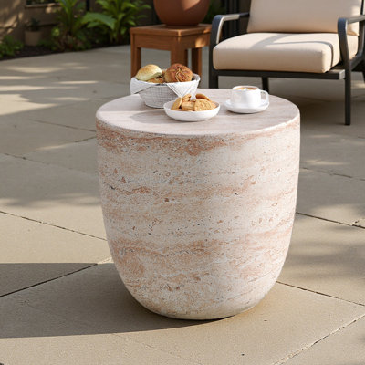 Table d'appoint d'extérieur / d'intérieur en béton léger