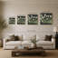 Fleurs rétro sur fond noir par Wild Apple Portfolio - impression sur toile-130857486-130857483