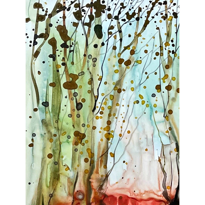 Forêt en difficulté | Aquarelle sur papier Yupo | Par Asmita Atre