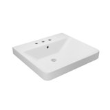 WS Bath Collections 18.1'' Ceramic Rectangular Drop-in Bathroom Sink with Overflow