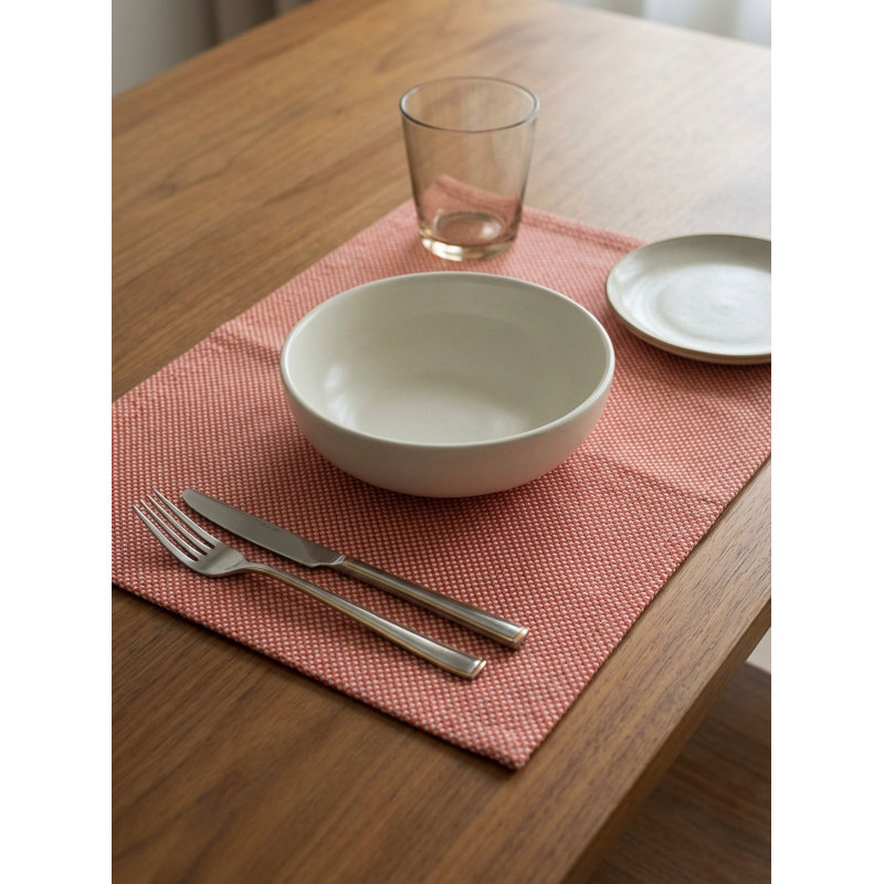 Black Horizon Weave Indoor Outdoor Placemat, Black