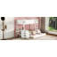 Lit superposé simple au-dessus de simple avec lit gigogne simple, rangement et bureau