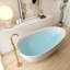 Baignoire autoportante blanche matte, Baignoire de trempage autoportante en résine à surface solide