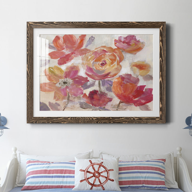 «Fancy Free» par J Paul, reproduction d'art sur papier encadrée, H 31,5 po x l 23,5 po x P 1,5 po, Noyer